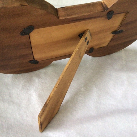 Handmade Solid Wood Butcher Block  Dog Bone Shape Picture Frame - Picture 3 of 5